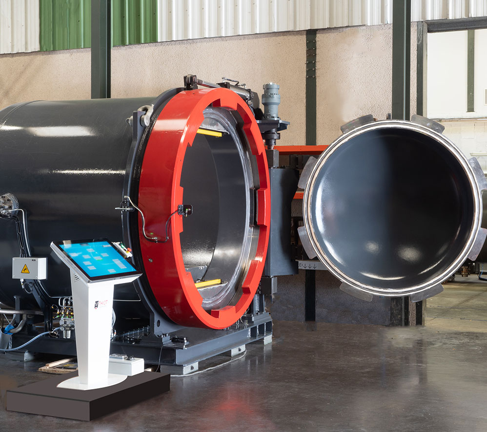 blast chamber with touch screen automation Thiot Ingenierie